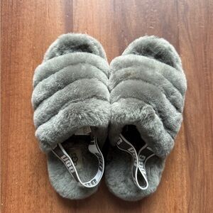 UGG Charcoal Plush Slippers